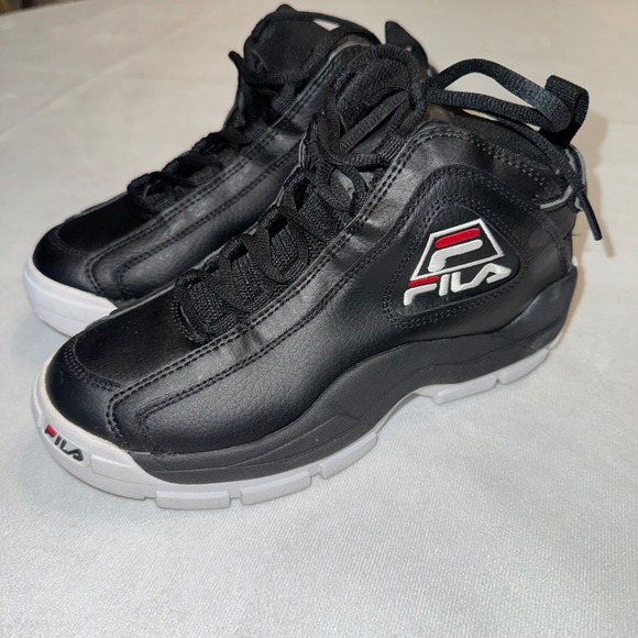 Fila Grant Hill 2 Mid Top Sneakers Youth Kids Size 6 US Black Basketball Shoes - Picture 3 of 12